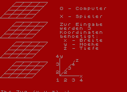 Игра 3D Tic-Tac-Toe (ZX Spectrum)