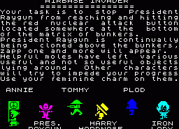 Игра Airbase Invader (ZX Spectrum)
