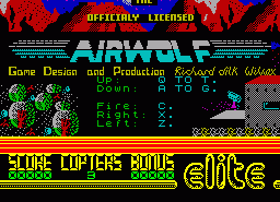 Игра Airwolf (ZX Spectrum)