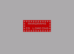 Игра Anagrams (ZX Spectrum)