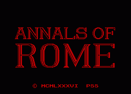 Игра Annals of Rome (ZX Spectrum)
