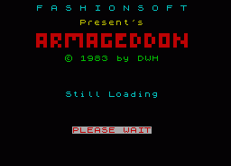 Игра Armageddon (ZX Spectrum)