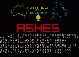 Игра Ashes, The (ZX Spectrum)