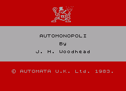 Игра Automonopoli (ZX Spectrum)