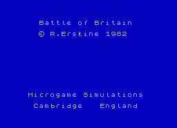 Игра Battle of Britain (ZX Spectrum)