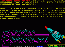 Игра Blood Brothers (ZX Spectrum)