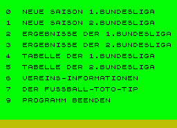 Игра Bundesliga (ZX Spectrum)