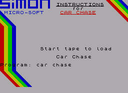 Игра Car Chase (ZX Spectrum)