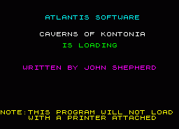 Игра Caverns of Kontonia (ZX Spectrum)