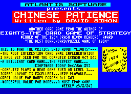 Игра Chinese Patience (ZX Spectrum)