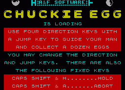 Игра Chuckie Egg (ZX Spectrum)