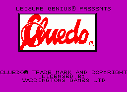 Игра Cluedo (ZX Spectrum)