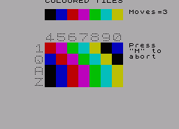 Игра Coloured Tiles (ZX Spectrum)
