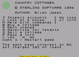 Игра Country Cottages (ZX Spectrum)