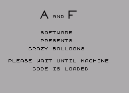 Игра Crazy Balloons (ZX Spectrum)