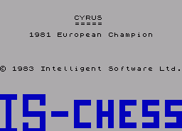 Игра Cyrus IS Chess (ZX Spectrum)