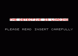 Игра Detective, The (ZX Spectrum)