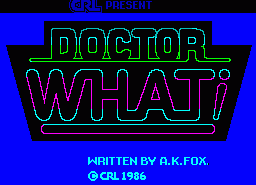 Игра Doctor What! (ZX Spectrum)