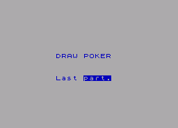 Игра Draw Poker (ZX Spectrum)