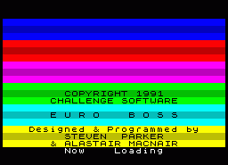 Игра Euro Boss (ZX Spectrum)