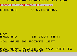 Игра European Championship Cup (ZX Spectrum)