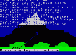 Игра Everest Ascent (ZX Spectrum)