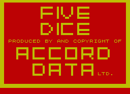 Игра Five Dice (ZX Spectrum)