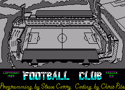 Игра Football Club (ZX Spectrum)