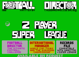 Игра Football Director: 2 Player Super League (ZX Spectrum)