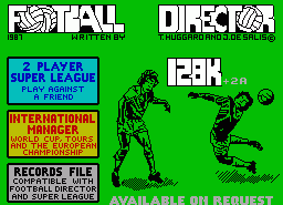 Игра Football Director II (ZX Spectrum)