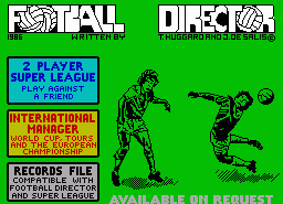Игра Football Director (ZX Spectrum)