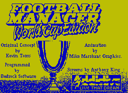 Игра Football Manager: World Cup Edition (ZX Spectrum)