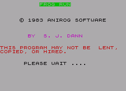 Игра Frog Run (ZX Spectrum)