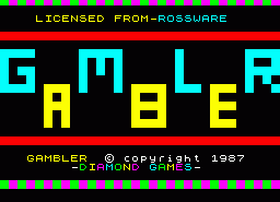 Игра Gambler + Editor (ZX Spectrum)