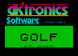 Игра Golf (ZX Spectrum)
