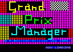 Игра Grand Prix Manager (ZX Spectrum)