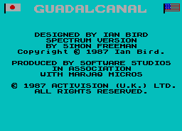 Игра Guadalcanal (ZX Spectrum)
