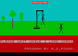 Игра Hangman (ZX Spectrum)