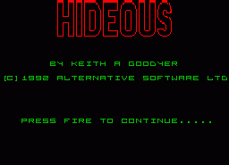 Игра Hideous (ZX Spectrum)