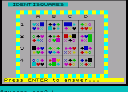 Игра Identisquares (ZX Spectrum)