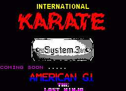Игра International Karate (ZX Spectrum)