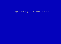 Игра Lightning Simulator (ZX Spectrum)
