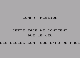 Игра Lunar Mission (ZX Spectrum)