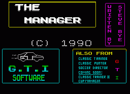 Игра Manager, The (ZX Spectrum)