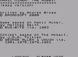 Игра Manic Miner: The Hobbit (ZX Spectrum)