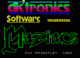 Игра Maziacs (ZX Spectrum)