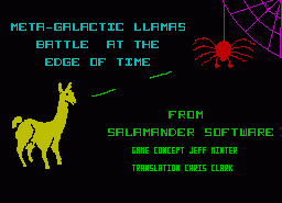 Игра Metagalactic Llamas: Battle at the Edge of Time (ZX Spectrum)