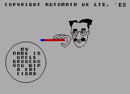 Игра My Name is Uncle Groucho ... You Win a Fat Cigar (ZX Spectrum)