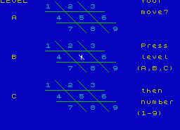 Игра Noughts and Crosses, 3D (ZX Spectrum)
