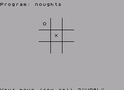 Игра Noughts and Crosses (ZX Spectrum)